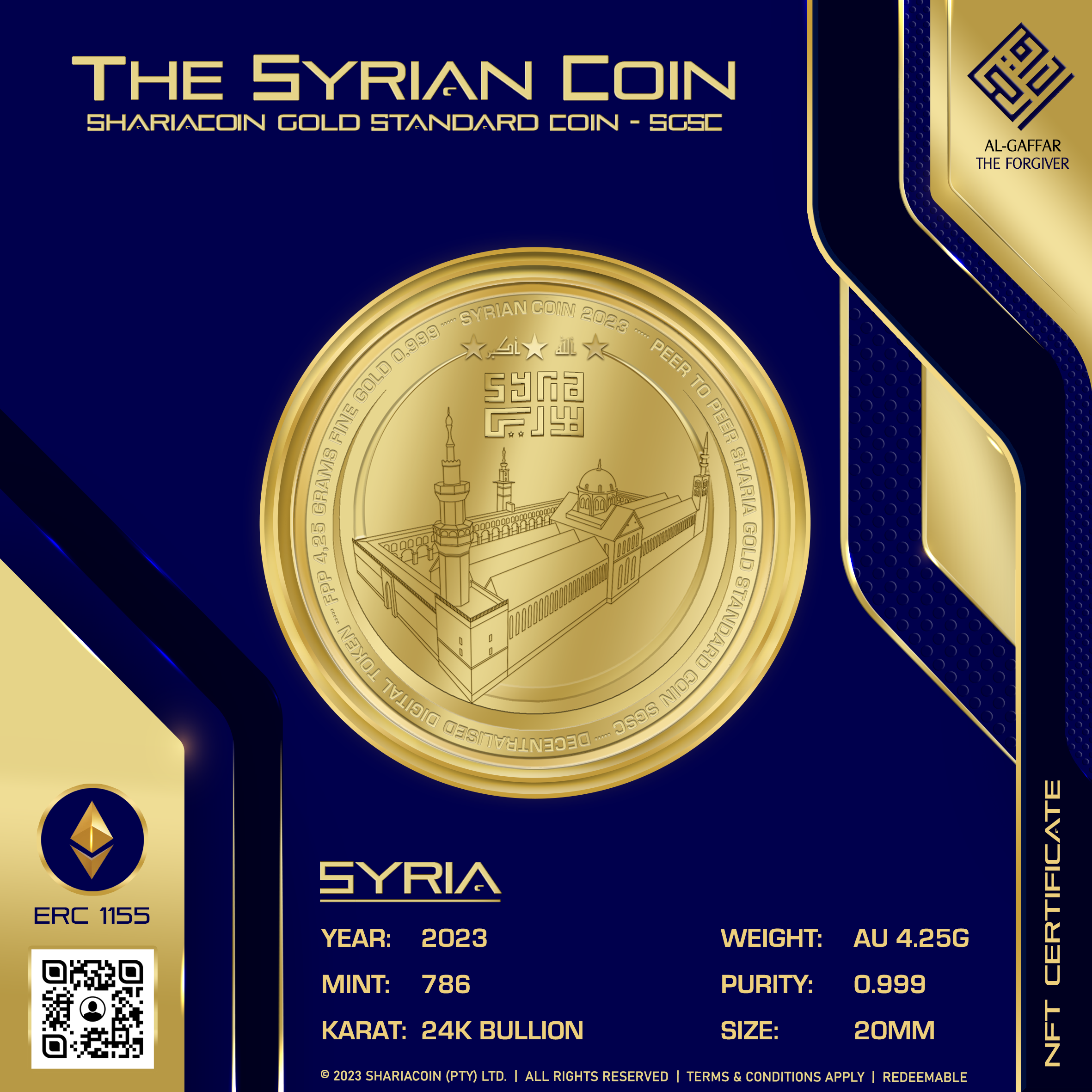 The Syrian Coin Gold Coin NFT | SYRIA The Syrian Coin Gold Coin NFT | SYRIA