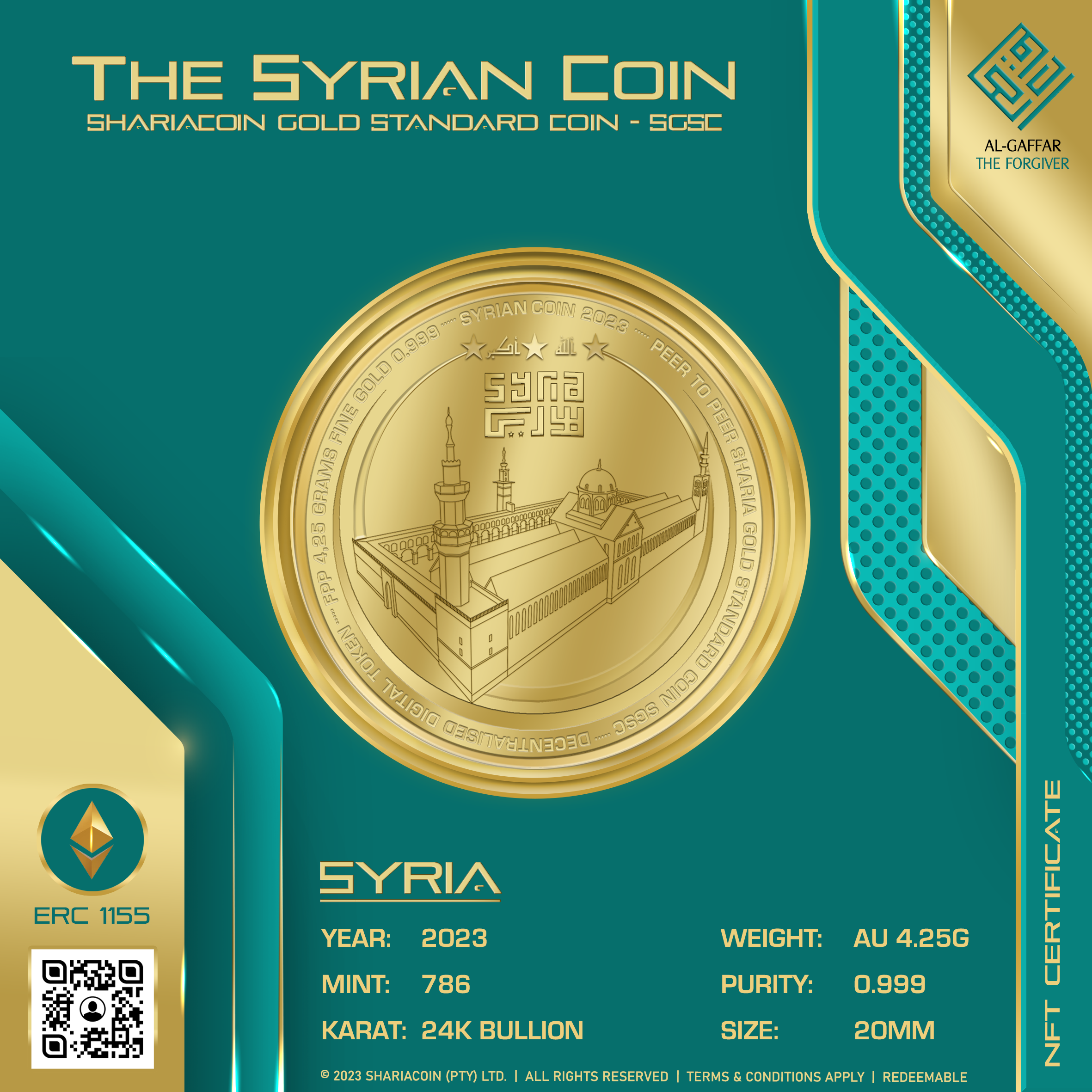 The Syrian Coin Gold Coin NFT | SYRIA The Syrian Coin Gold Coin NFT | SYRIA